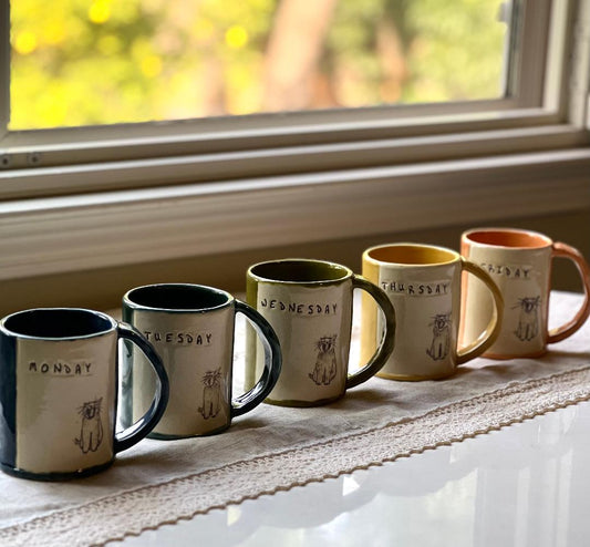 coffee mugs of five days