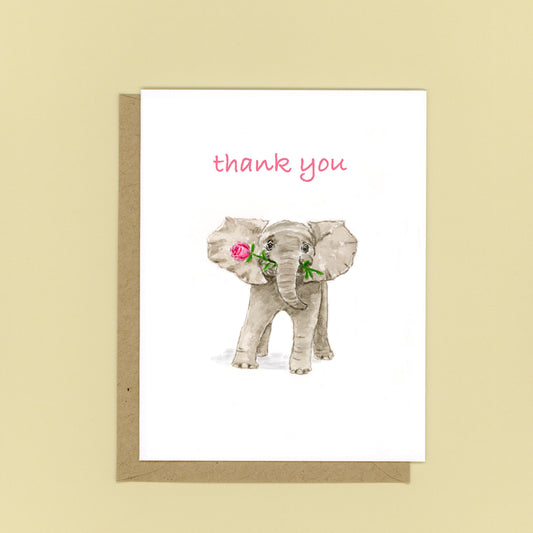 Thank you notes baby elephant